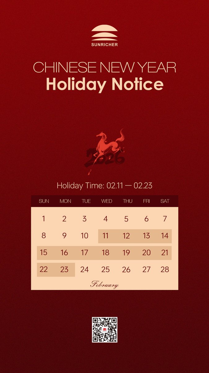Our office will be closed for Chinese New Year from Feb 11–23 and will reopen on Feb 24.

For urgent inquiries, please contact your sales representative or email sales@sunricher.com. 🧧