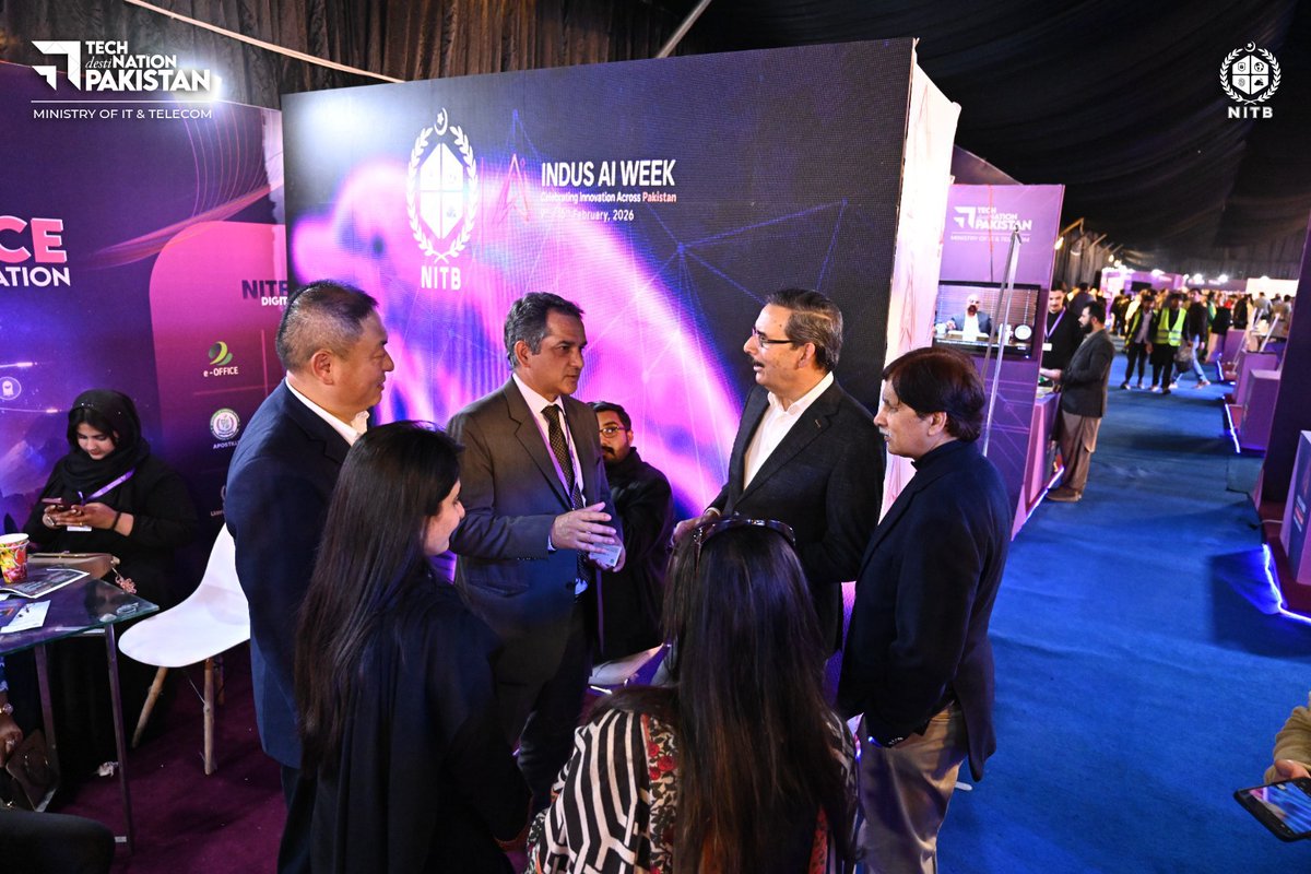 NationalITBoard's tweet photo. Day 2 Highlights from Indus AI Week 2026
The 2nd day at #IndusAIWeek continues the momentum with enthusiastic engagement and great conversations at #NITB’s Stall 32–33 at the #PakistanSportsComplex, #Islamabad. https://t.co/Ezv9xAPT2M