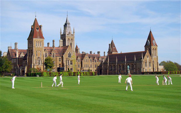 Today’s beautiful cricket ground is Charterhouse School in Surrey