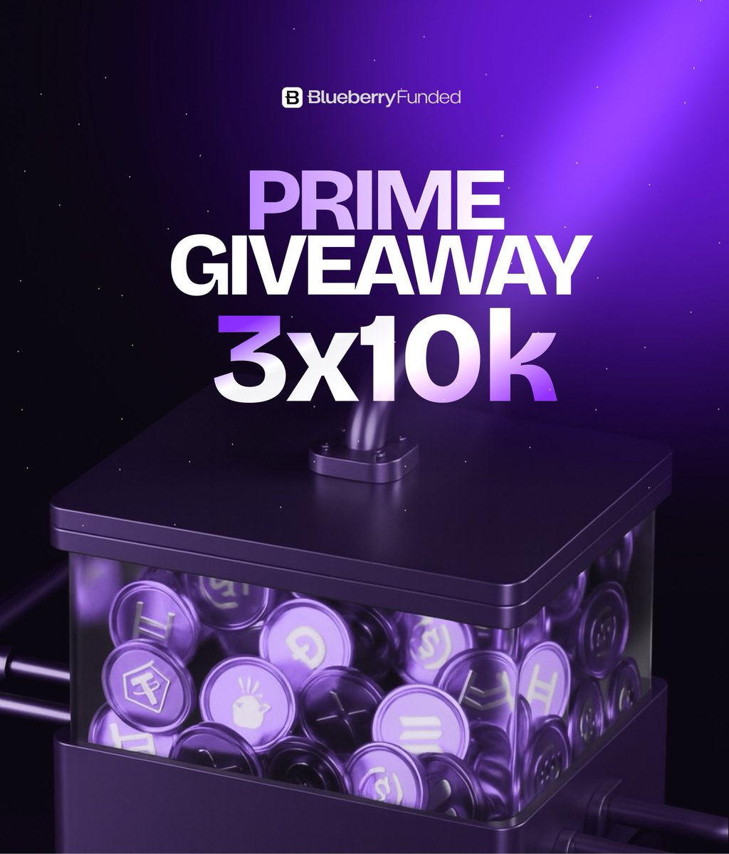 𝐁𝐋𝐔𝐄𝐁𝐄𝐑𝐑𝐘𝐅𝐔𝐍𝐃𝐄𝐃  𝐆𝐈𝐕𝐄𝐀𝐖𝐀𝐘

𝟯 X $𝟭𝟬𝗸  CHALLENGES 🎁

TO PARTICIPATE:

1. Sign-up 👉 blueberryfunded.com/?utm_source=af…
2. 𝐅𝐨𝐥𝐥𝐨𝐰:
<a href="/BlueberryFunded/">Blueberry Funded</a>
<a href="/BlueberryMarcus/">Marcus Fetherston</a>

<a href="/BBFAffiliates/">Blueberry Funded Partners</a>
<a href="/Joze_Gold/">Joze Gold 🇪🇦</a>

3. LIKE &amp; RT  Quoted Tweet 📌 

4. TAG 2 TRADERS 

Winners in 72Hrs