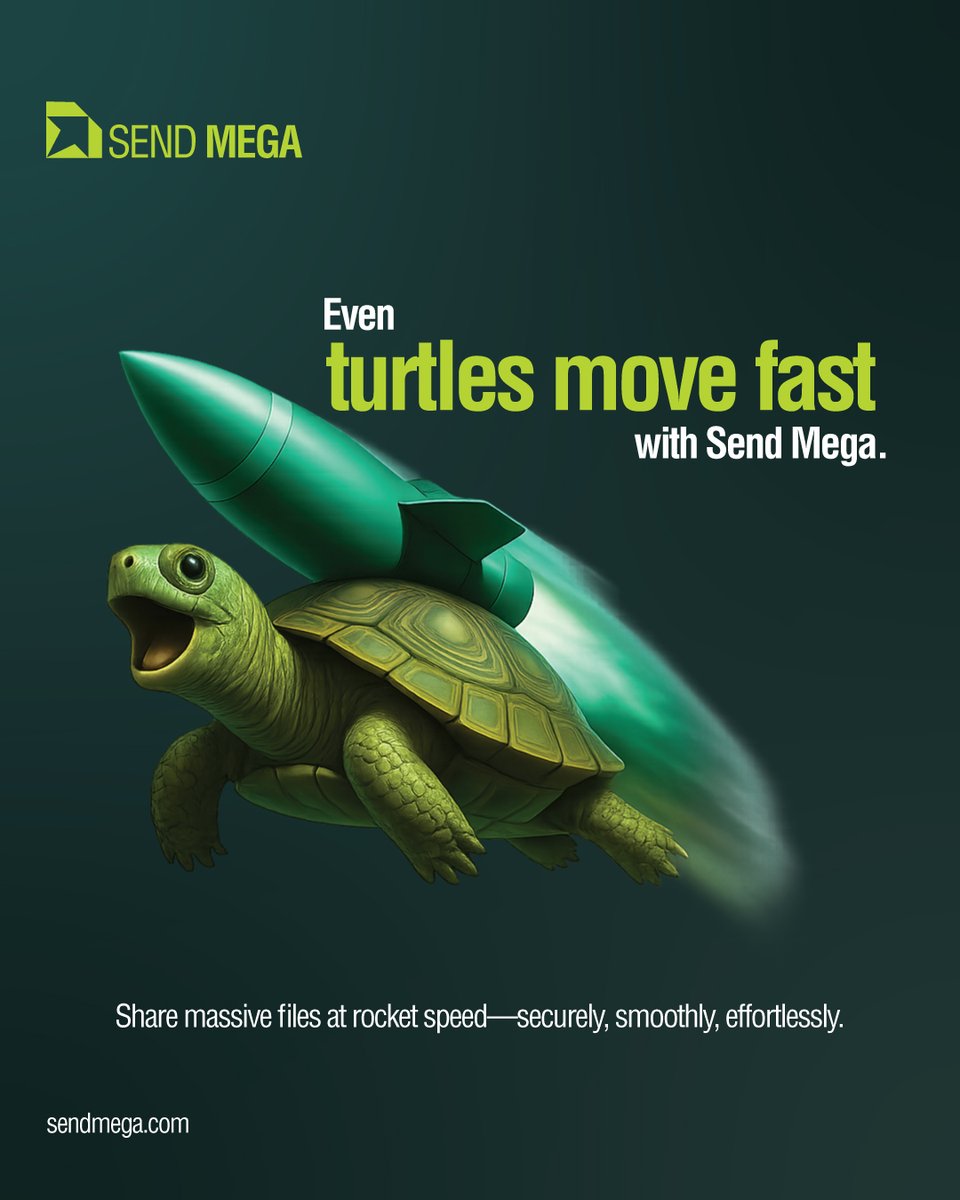 SendMega1's tweet photo. VELOCITY IS THE NEW CURRENCY.

✨ Share massive files in seconds, eliminating the "loading bar" bottleneck from your workflow.

Move at the speed of  👉 [https://t.co/qr5qK2DYFb]

#SendMega #FileSharing #DigitalVelocity #TechInnovation #DataSecurity #WorkEfficiency #RocketSpeed https://t.co/aGGVYaFG7F