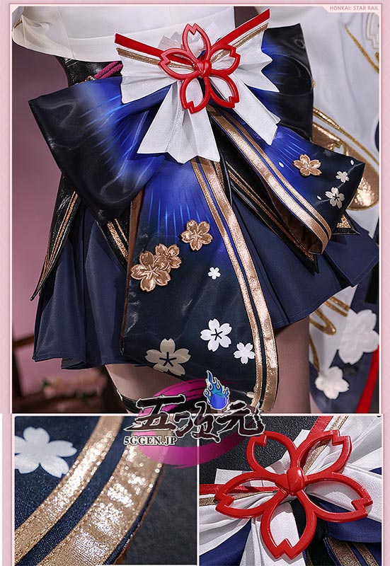 #三分妄想　#崩壊スターレール　#コスプレ　#緋英　#ヒエイ
三分妄想　崩壊スターレール　緋英　ヒエイ　衣装、登場🌸
5ggen.jp/index/goods/de…
質感のいい鎧の再現度が高い🫶
背中のリボンはグラデーションの色で幻のよう☄️
袖と飾りに綺麗な浮彫刺繍があって素敵～
アクセサリーは相変わらず金属製‼️