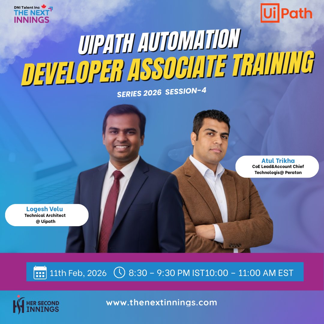 Ready to master the backbone of UiPath automation? 💡

Register now:bit.ly/4ko3QRc

#UiPathStudio #RPATraining #AutomationDevelopers #LearningNeverStops #TechCareers