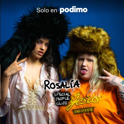 MOTOMAMlTOUR's tweet photo. Rosalía será la invitada del próximo programa de Special People Club, el podcast de Soy Una Pringada. https://t.co/Ij1qLVtPtt