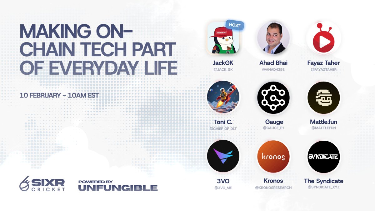 Join us on our weekly spaces today.  

Topic: Making On-Chain Tech Part of Everyday Life

📅 February 10 - 10 AM EST  

Set your reminders below!

x.com/i/spaces/1BRJj…