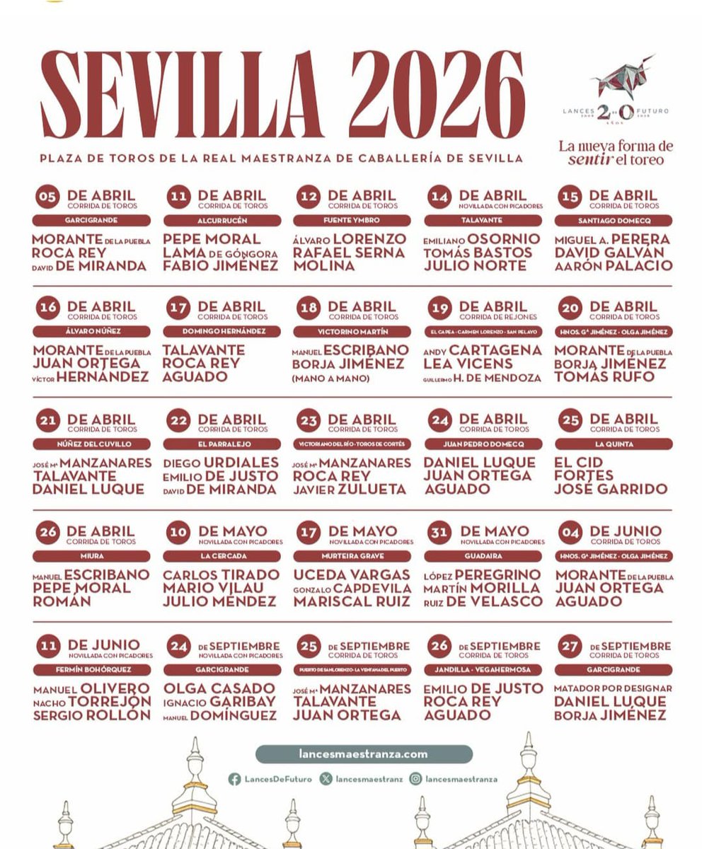 Temporada en Sevilla 2026