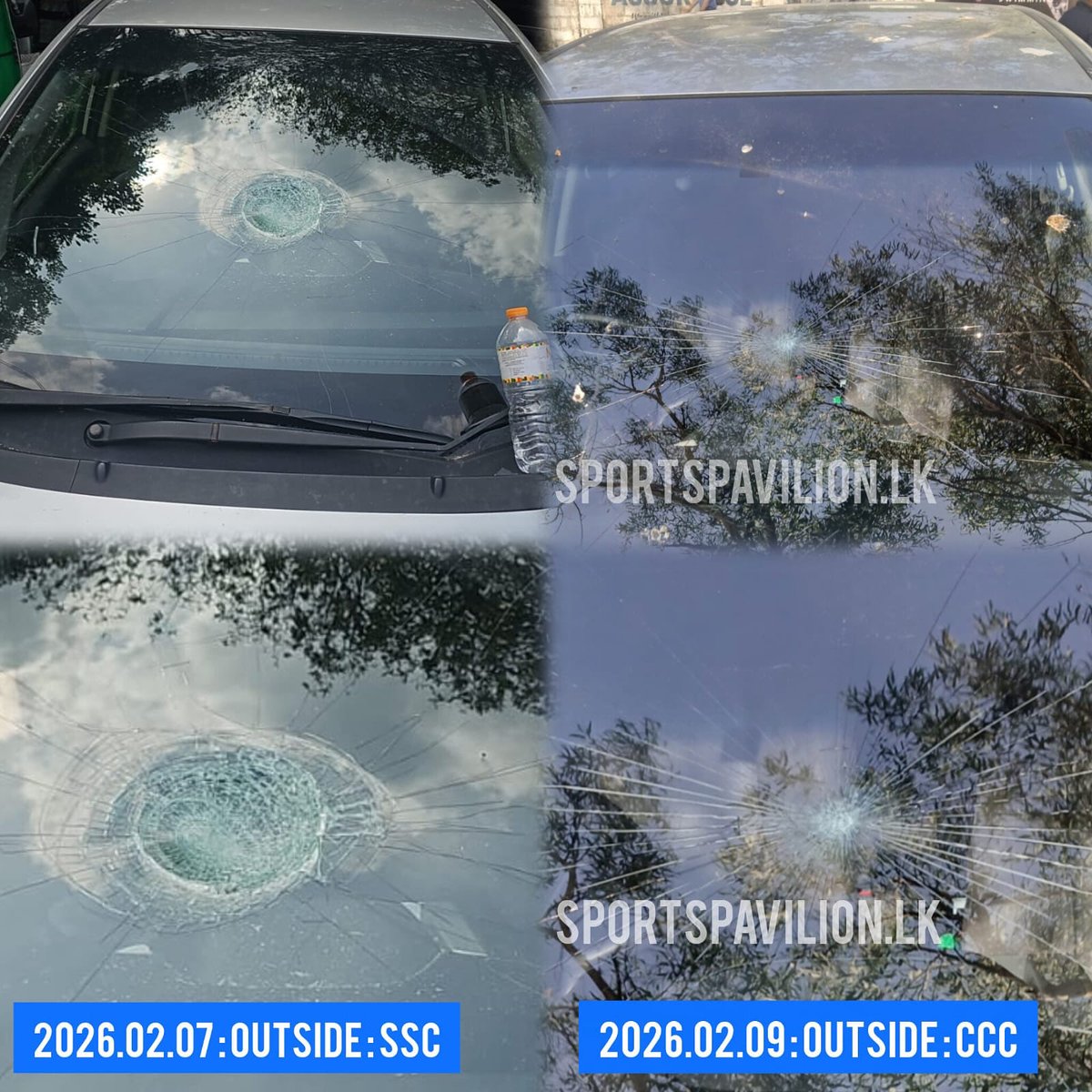 DanuskaAravinda's tweet photo. Unbelievable Incident! ⚾🚗
The Same Car Hit Twice by Cricket Balls — Within 3 Days
🏏💥 Cricket can be unpredictable — on and off the field!
#sportspavilionlk #danushkaaravinda #T20WorldCup #icct20worldcup2026 #INDVsPAK #PAKvsNED #PAK #t20cricket https://t.co/1clAqDO8XS
