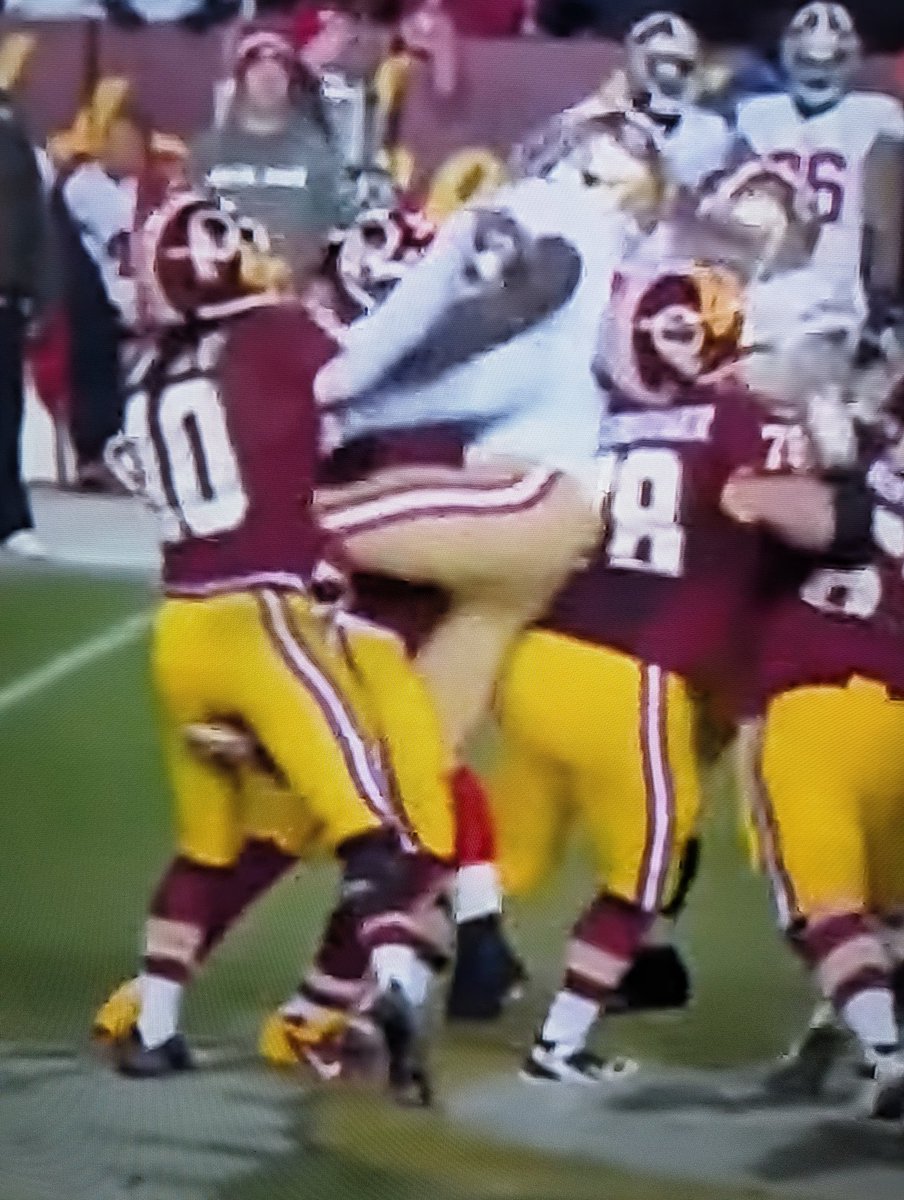 I was watching some highlights of Trent Williams in his early years to see if there were any similarities with Kadyn Proctor and came across this.  Hey <a href="/RGIII/">Robert Griffin III</a> what hurt more?  Getting hit and tackled multiple times by Aldon Smith in his prime or him kicking you in the 🥜? 😬🫣