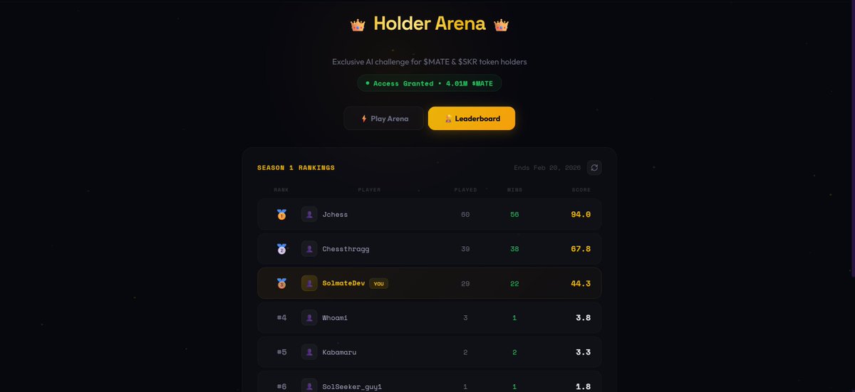 Reminder that we are doing a $500 giveaway to the top 3 winners of the Solmate Bot competition! 

We won't play any more games to give everyone else a chance. But if no one beats our score in 10 days, free 100 bucks to the Dev !