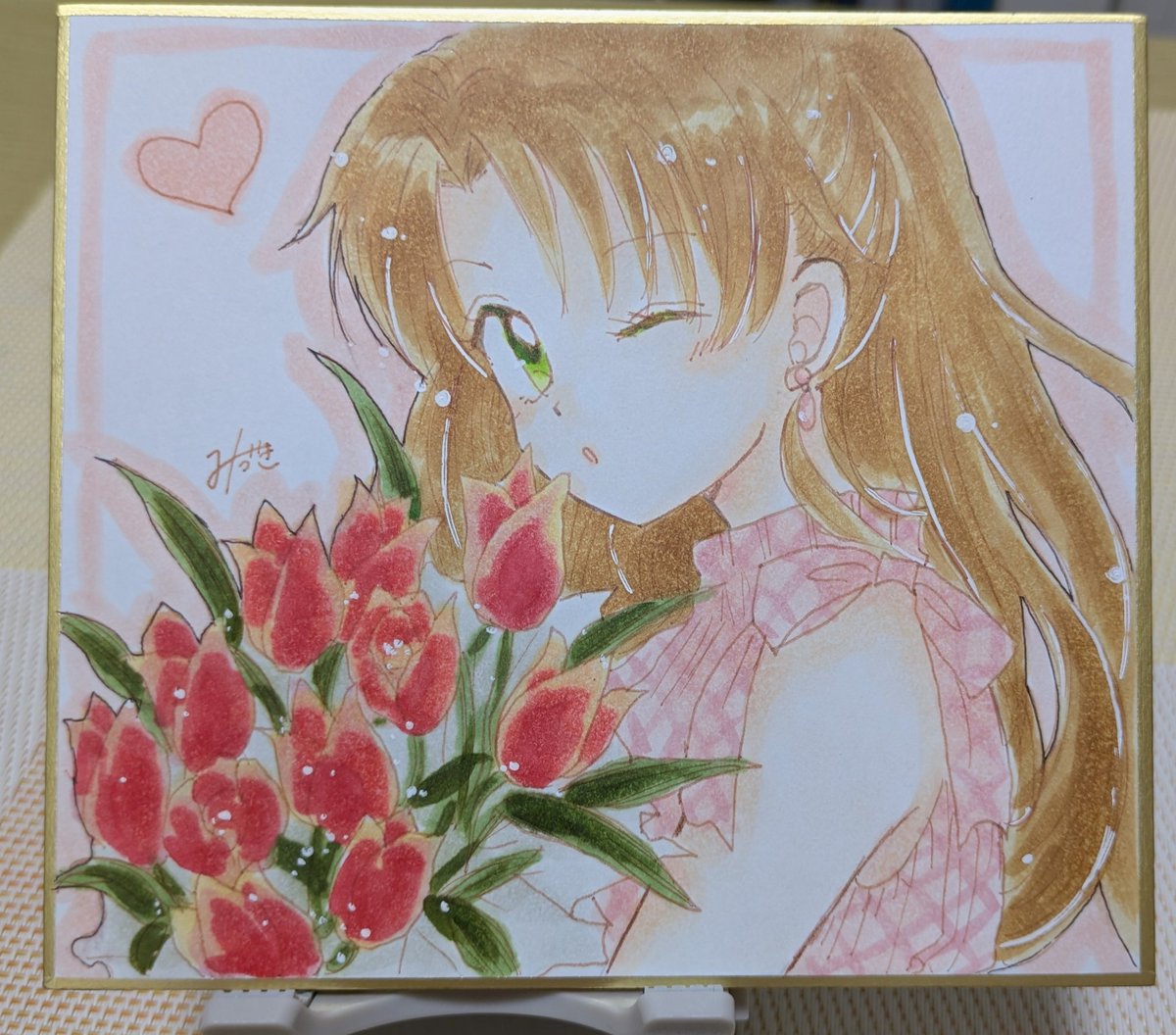 Post by 深月(みづき)2/22東4あ56a on X: 色紙完成🌷