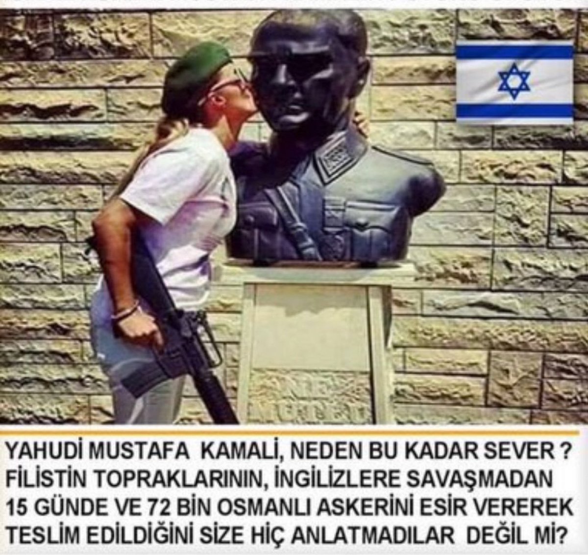 M.Kemale minnet borcu olanlar... 
Bu gün İsrail varsa onun sayesinde...