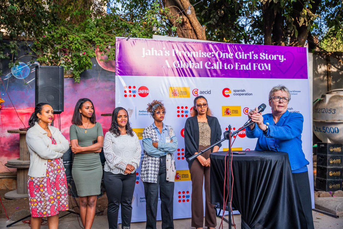 UNFPAEthiopia's tweet image. An evening that moved &amp;amp; united us! 

Jaha’s Promise🎬✨ reminded us why the fight to #EndFGM matters &amp;amp; why voices of resistance must be heard. 
Thank you to our panelists &amp;amp; everyone who joined in solidarity. 

The conversation continues.
#ZeroTolerance