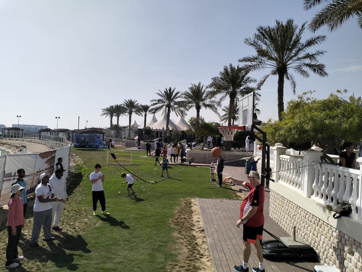 IndEmbDoha's tweet image. On the occasion of Qatar National Sports Day Ambassador and Embassy officials joined diplomatic community to celebrate the spirit of sports and fitness.
#KheloIndia #FitIndia #Qatarsportsday #Qatarsport  @MEAIndia @IndianDiplomacy @diaspora_india