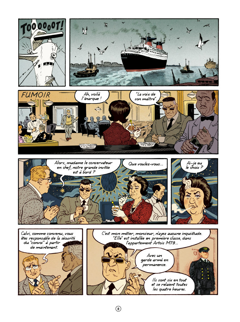 Embarquez pour une traversée mouvementée avec Mona Lisa... 🕵🏼‍♀️🎨

Le ministre d’Etat convainc De Gaulle d’exposer La Joconde à New York en signe d’amitié. Le projet est risqué car il faut escorter le trésor du Louvre pendant la traversée à bord du France 🛳️ casterman.com/Bande-dessinee…