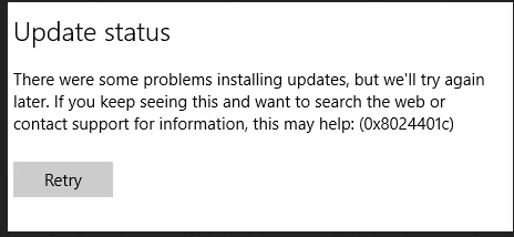 Tenorshare4DDiG's tweet photo. Getting error 0x8024401c while trying to update Windows? 😤 Don't stay vulnerable! Fix it in 5 proven ways and get your system secure &amp; up to date again.
Check the guide: https://t.co/DT5aQOOyBd  
#WindowsUpdate #WindowsError #TechFix https://t.co/IFVAxPbZgW