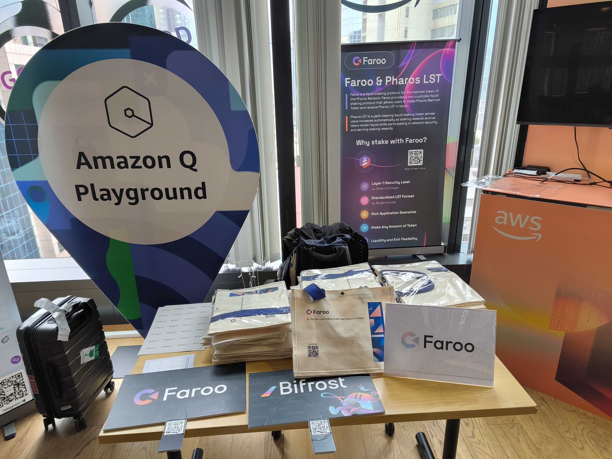 Great vibes at Pharos RealFi Ecosystem Day.

Faroo is here, sharing what we’re building for RealFi, with a few merch for builders.