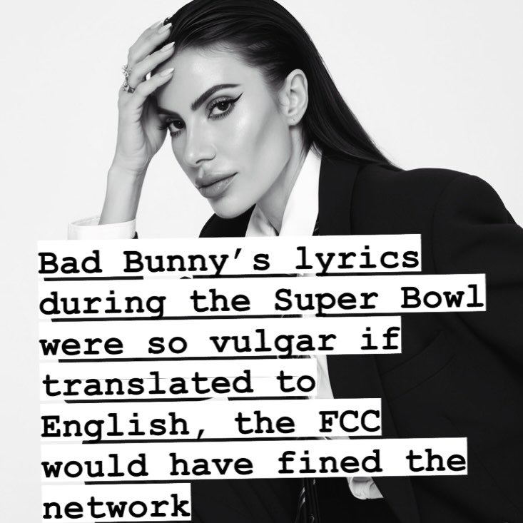 This is why there were no subtitles during Bad Bunny’s performance. The lyrics were a total violation, and the FCC would have fined the network.