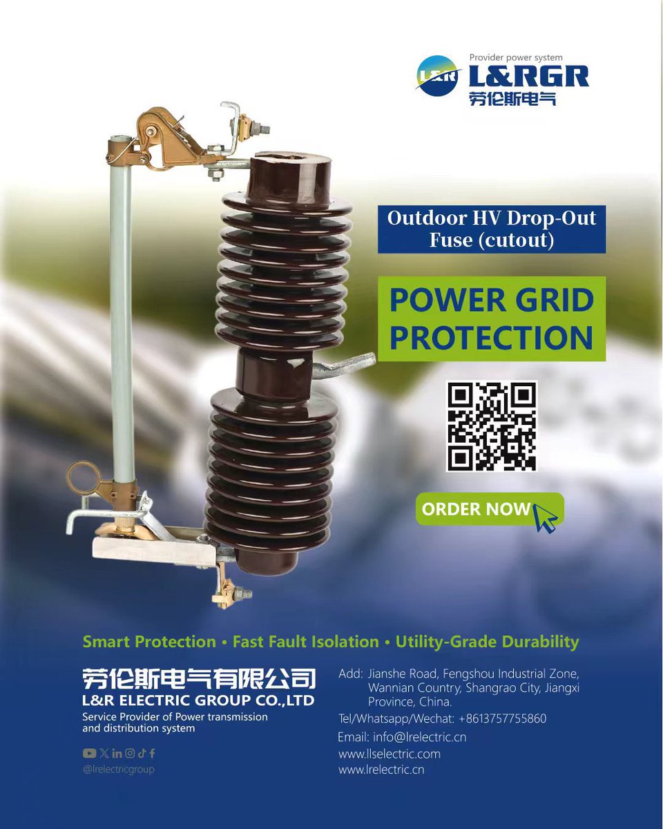 lrelectricgroup's tweet photo. Check https://t.co/GPcrlUZKEA
Article: High-Voltage Dropout Fuse (Cutout)
Source: @lrelectricgroup
#ProviderPowerSystem
#LRElectricGroup https://t.co/sRsf7hqWJ9