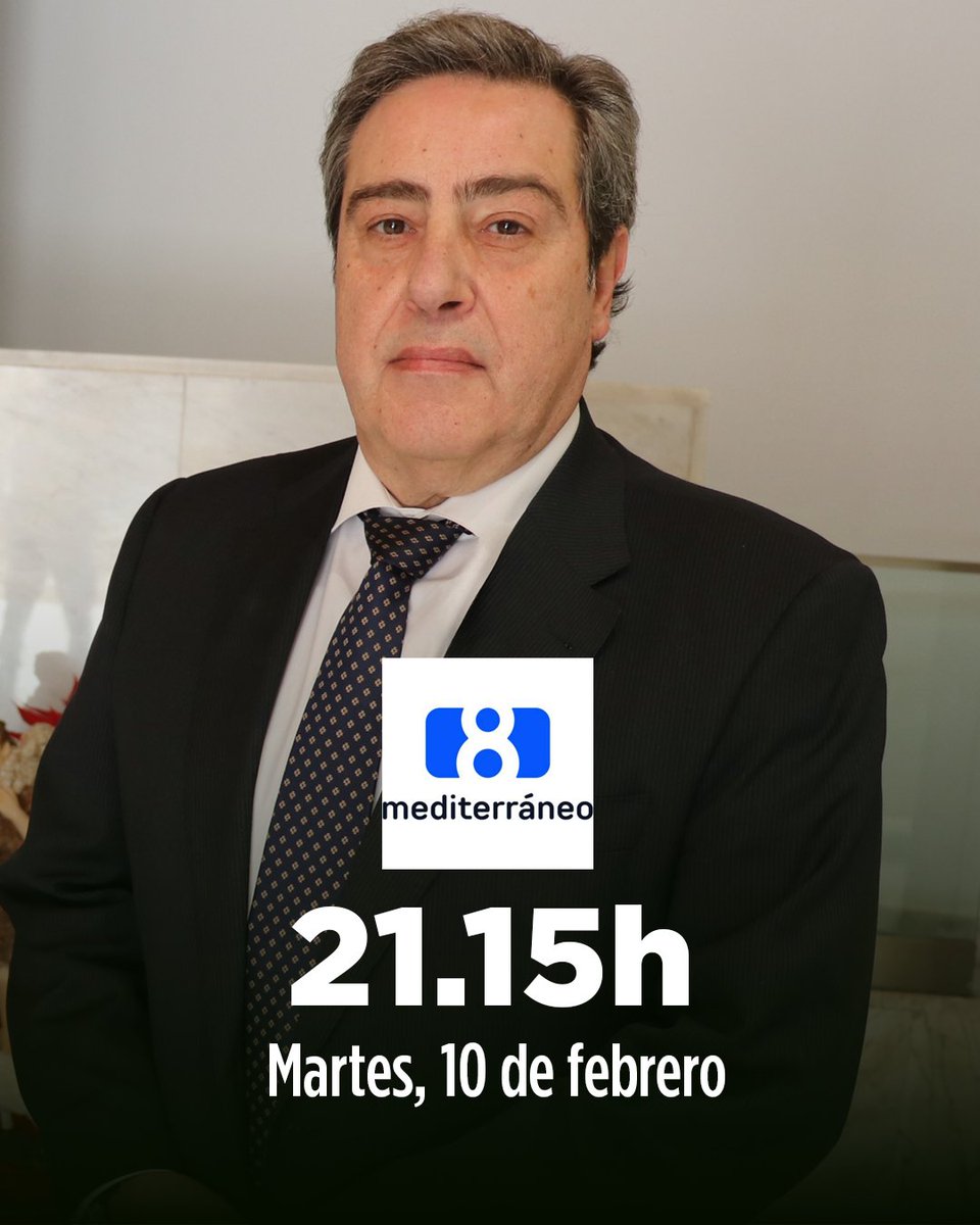 Nuestro portavoz, <a href="/JoseMa_Llanos/">José María Llanos</a> , participará en la tertulia política ‘El Faro’ en <a href="/la8mediterraneo/">La 8 Mediterráneo</a>.

🗓️ Hoy, martes 10 de febrero
⏰ 21.15h
📺 La 8 Mediterráneo. Puedes seguirlo en este enlace👉 laocho.tv