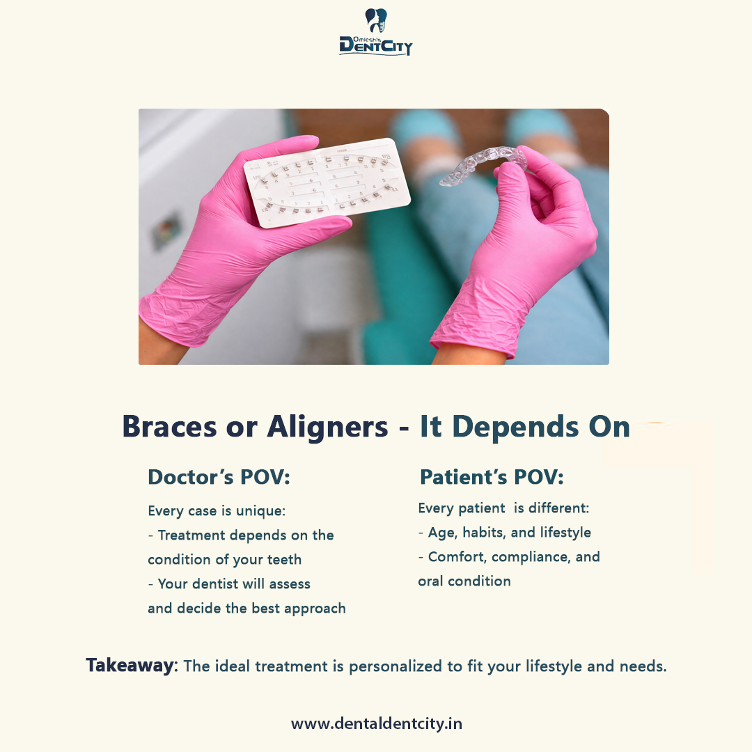 omleshsdentcity's tweet image. Crooked teeth aren’t just cosmetic—they affect your bite and oral health.
At Omlesh’s Dentcity, get personalised braces &amp;amp; clear aligner solutions for a confident smile. 🦷
📞 89208 76684
#CrookedTeeth #TeethAlignment #ClearAligners #BracesTreatment  #OmleshsDentcity