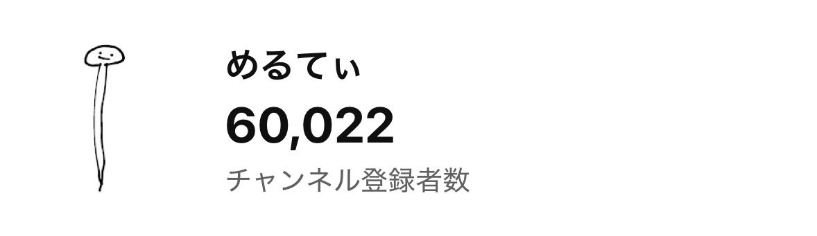 起きたら6万人超えてました。 皆さんいつもありがとうございます🙇‍♂️😭