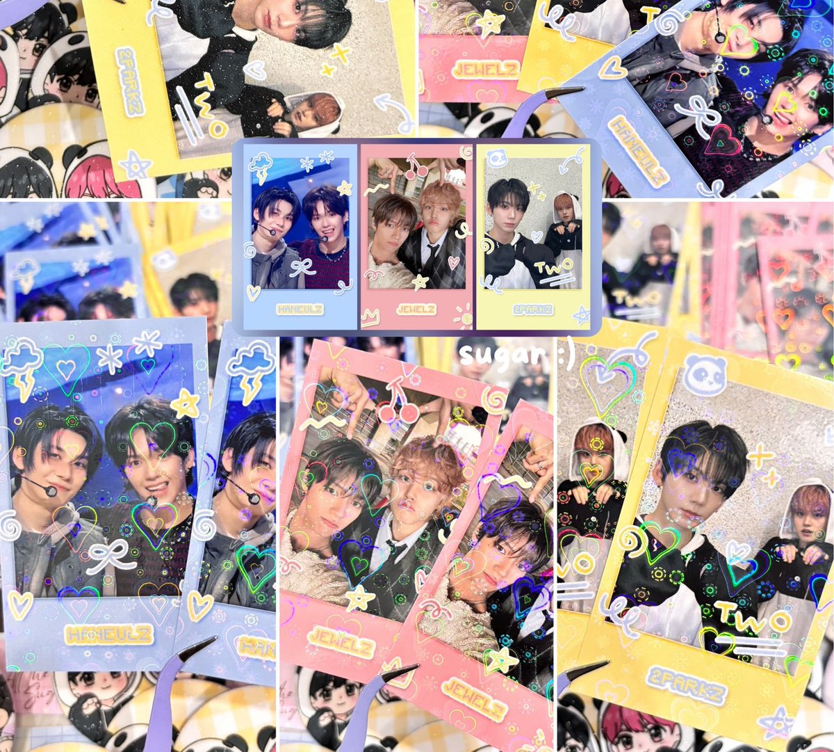 Haneulz•Jewelz•2Parkz 🩷🩵💛 super pretty #AHOF #아홉