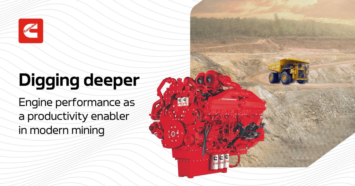 EngNewsZA's tweet image. The Cummins QSK38 delivers consistent power for heavy excavators, long life between overhauls, and fuel‑efficient performance in tough African conditions.

Built for high‑load, high‑productivity mining: ow.ly/eu7P50Y9NNV

#Mining #QSK38 #Cummins #Productivity