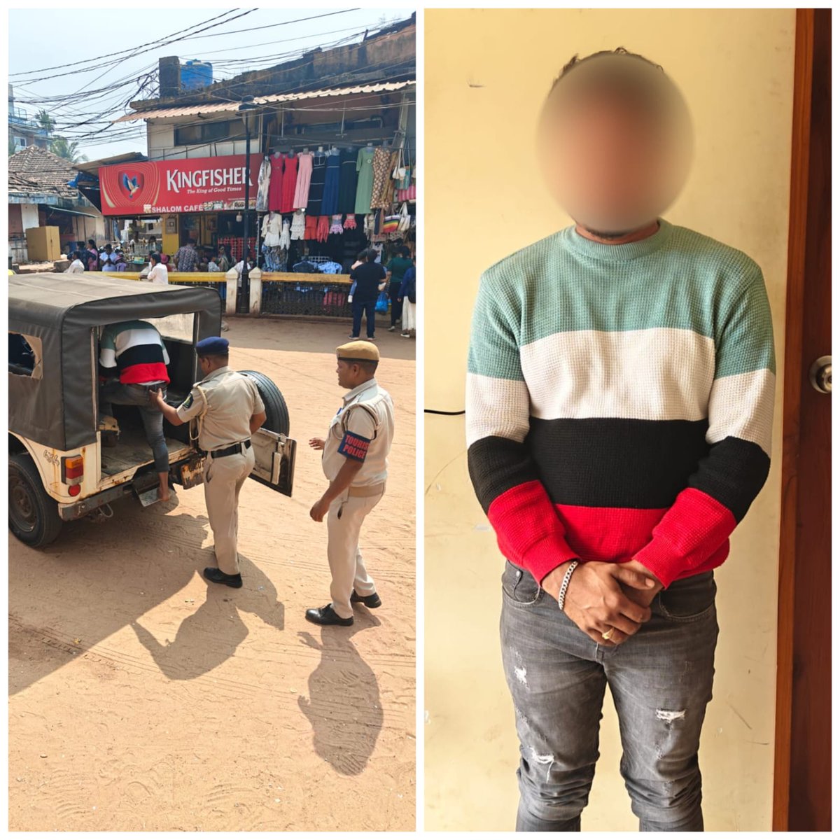 Tourist Police Unit apprehended a tourist from Maharashtra for allegedly filming foreign and Indian lady tourist at Baga Beach. The individual was handed over to Calangute Police Station for further legal action. <a href="/Goa_Police/">Goa Police</a> <a href="/DGP_Goa/">DGP Goa</a> <a href="/spnorthgoa/">SP North | Goa Police</a> <a href="/goacm/">CMO Goa</a> <a href="/TourismGoa/">Goa Tourism</a>.