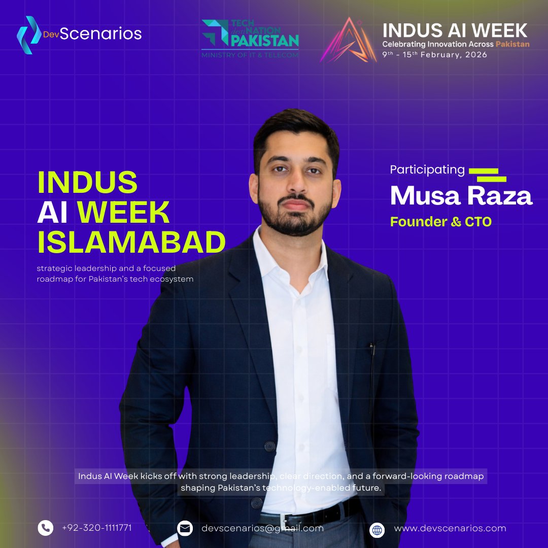 MusaRxa's tweet photo. Indus AI Week kicks off with strong leadership, clear direction, and a forward-looking roadmap shaping Pakistan’s technology-enabled future.

Thank you, Ms. @ShazaFK , for making this AI Week in Pakistan truly impactful and forward-looking.

#IndusAIWeek #AIPakistan https://t.co/FilrsfFyKs