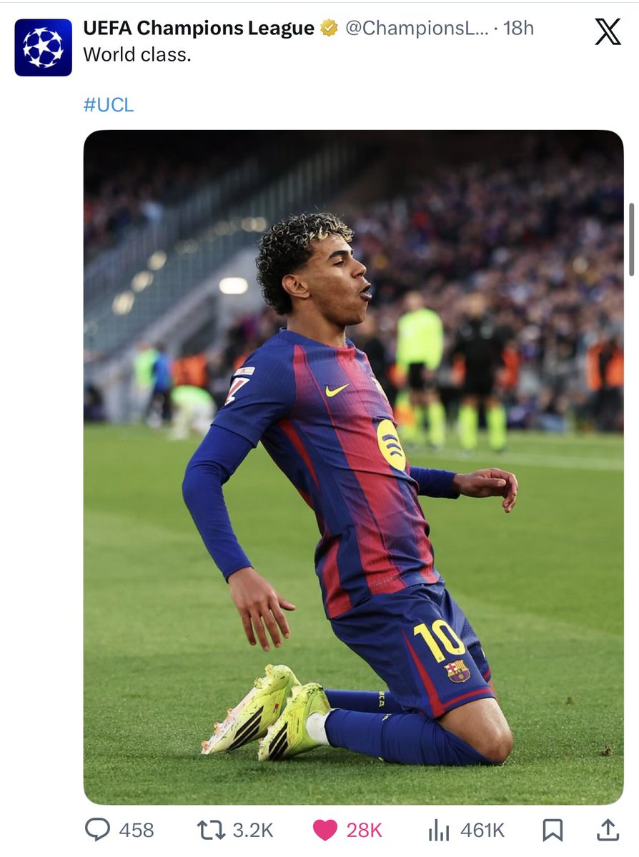 uefa tagged lamine yamal world class but hazraT from twitter is saying no?

who should we go with? 🙂‍↔️