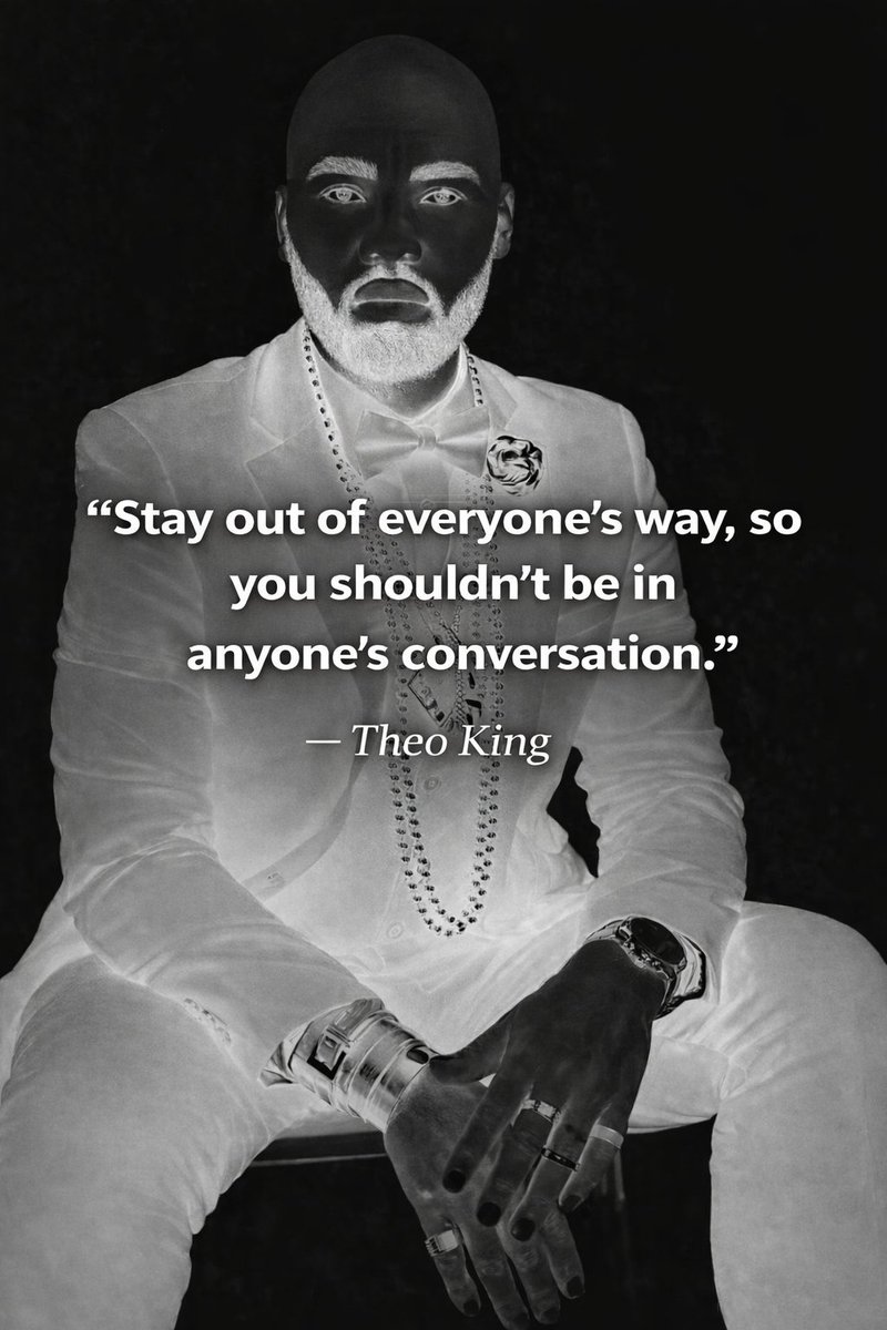 Staying out of people’s way is intentional. It means choosing peace over noise, growth over gossip &amp; purpose over proximity. If Im not competing, interfering, or seeking validation, then I don’t need a seat in conversations that thrive on drama. Silence is alignment, not absence