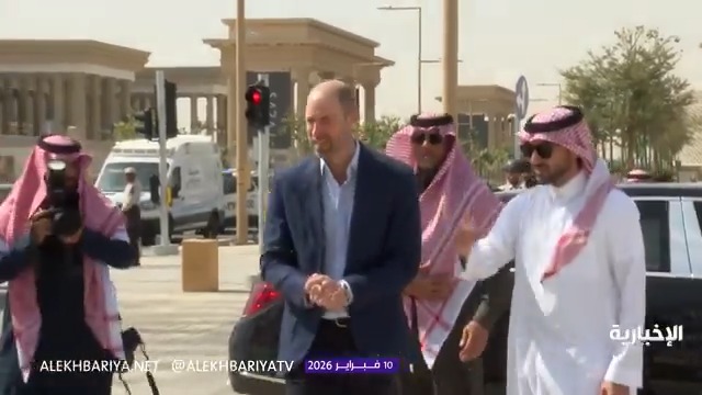 وزير الرياضة الأمير عبد العزيز بن تركي الفيصل يصطحب ولي عهد بريطانيا الأمير ويليام بجولة في المسار الرياضي. 