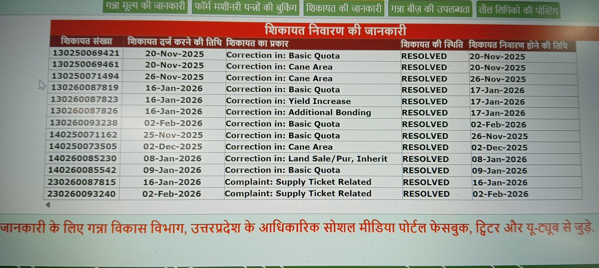 ideepakbajpai's tweet photo. @UPCane 
वर्ष 2025-26 में छूटे हुए सर्वे और गन्ना पर्ची बढ़ाने हेतु कई बार अनुरोध लिखित एवं ऑनलाइन निवेदन किया गया पोर्टल पर सभी निवेदन निष्पादित है लेकिन गन्ना सर्वे न ही किया गया न ही पर्चियाँ बढ़ी । 
गन्ना सत्र लगभग समाप्ति पर है । 
@DMKheri  कृपया संज्ञान लें। https://t.co/k6FZSi72EJ