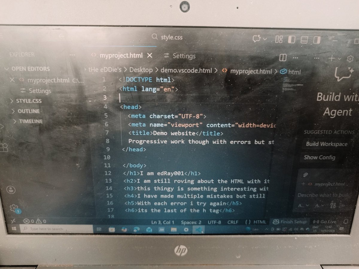 edRay04's tweet photo. Every error makes me want to improve
...@Web3Bridge 
#webdev 🚀 
@GbangbolaPhilip 🙏
#100daysCoding https://t.co/QMJoxuu07l