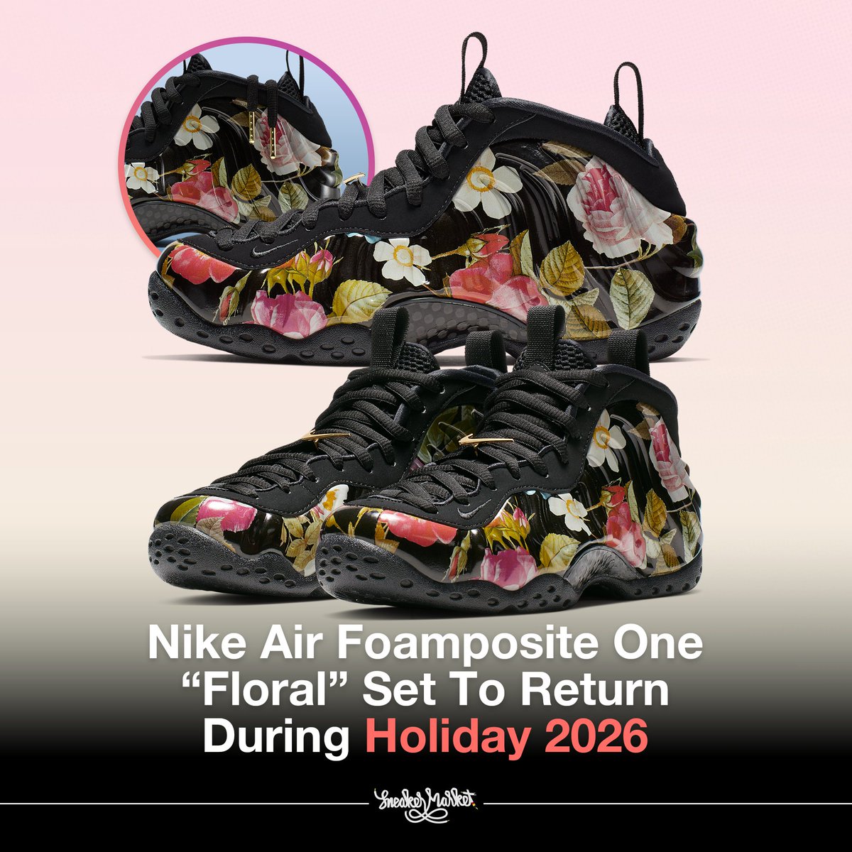 floral foamposites on feet