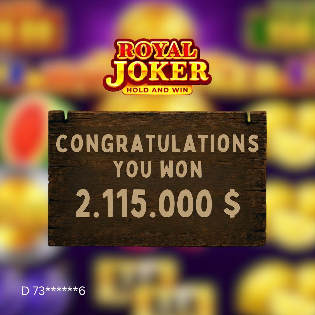 rubyfortune_de's tweet image. 💥 BIG WIN — ROYAL JOKER: HOLD AND WIN 👑

💰 2,115,000 $! Our player 73******6 hit the grand prize! 🃏

🏆 Be the next legend! 
⚡ Play now 

👉 winup.uno 👈
#ADAXBET #TEMPOBET #TURKBET