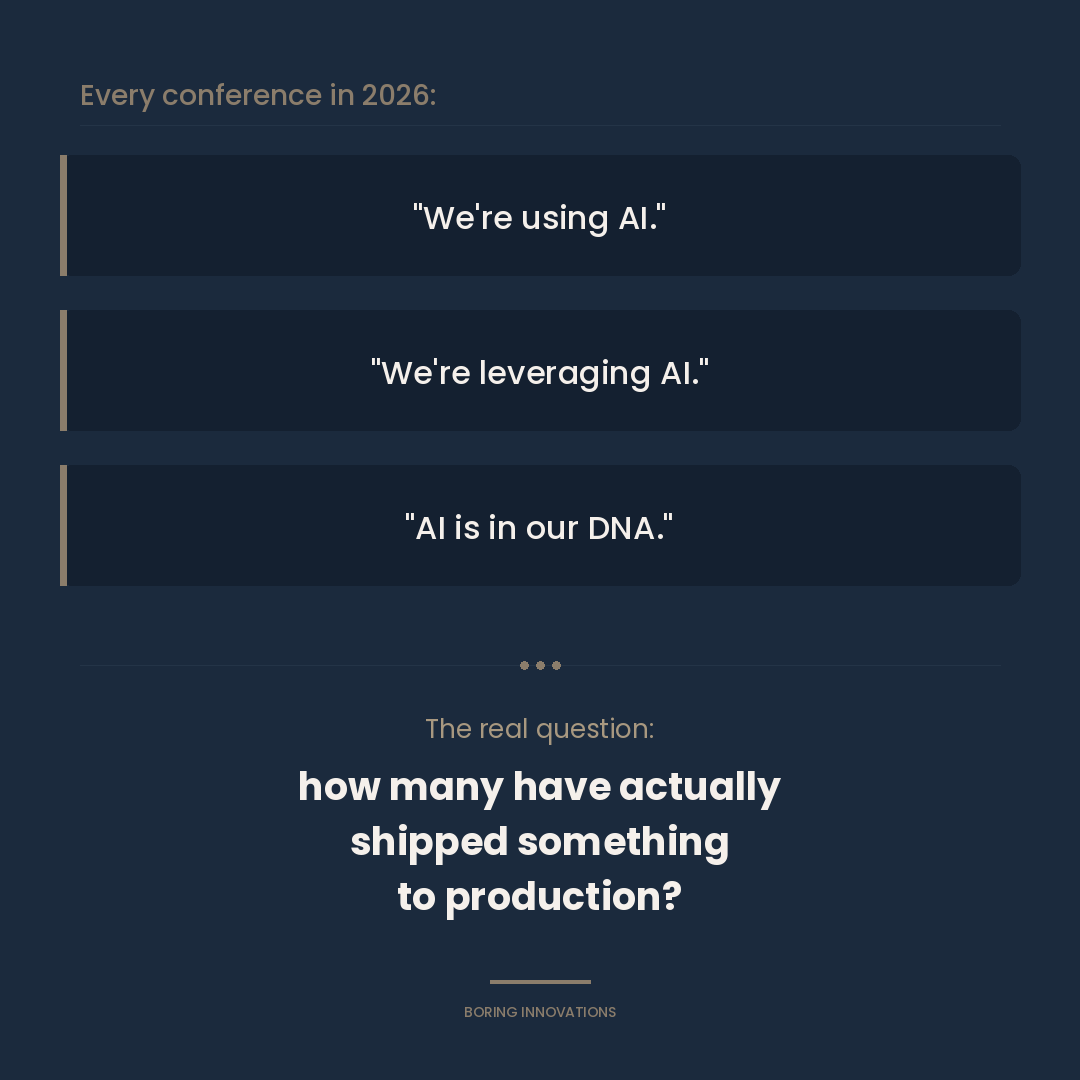 Every conference in 2026 be like: