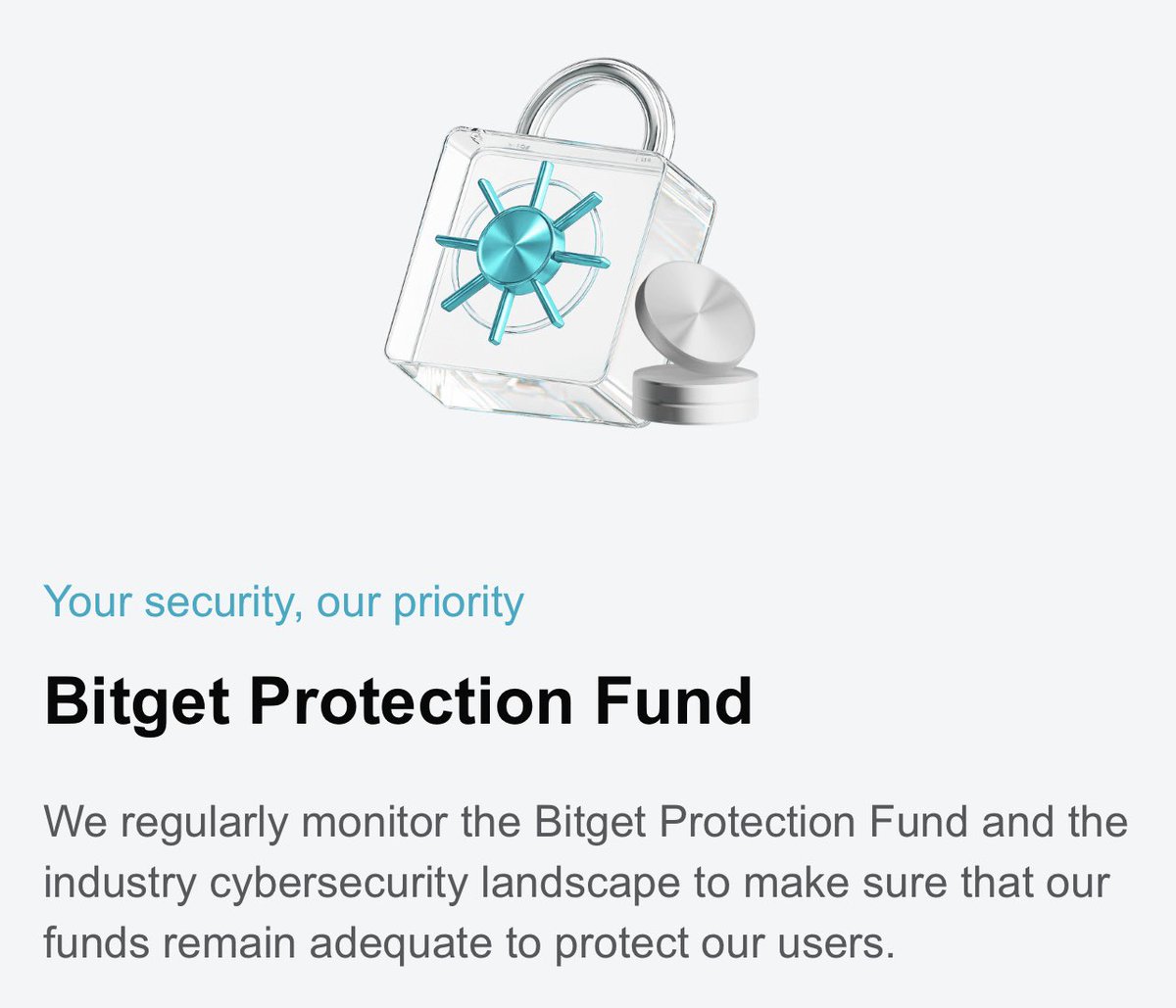 0xdread_'s tweet photo. This is the kind of thing exchanges should be proud of. Aprotection fund won’t make noise like new features, but it’s what builds real trust. Actively monitoring and maintaining it shows @bitget is serious about user security not just marketing it. 👀 https://t.co/hxw6pGO0Pn