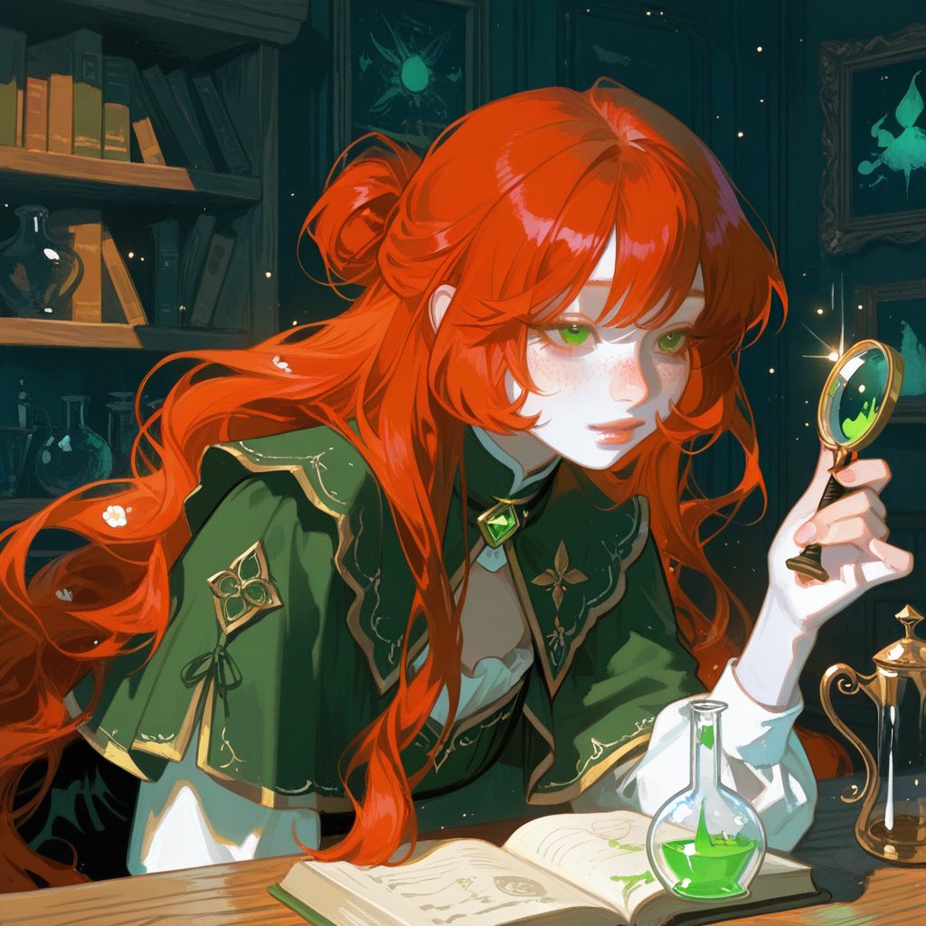 eli56eli65's tweet photo. What potion do you think Eli is preparing? 🧪✨ Only magic answers are accepted. #AtelierStyle #FantasyOC #Alchemist #AIart #ocart https://t.co/N9W5lOth2Y