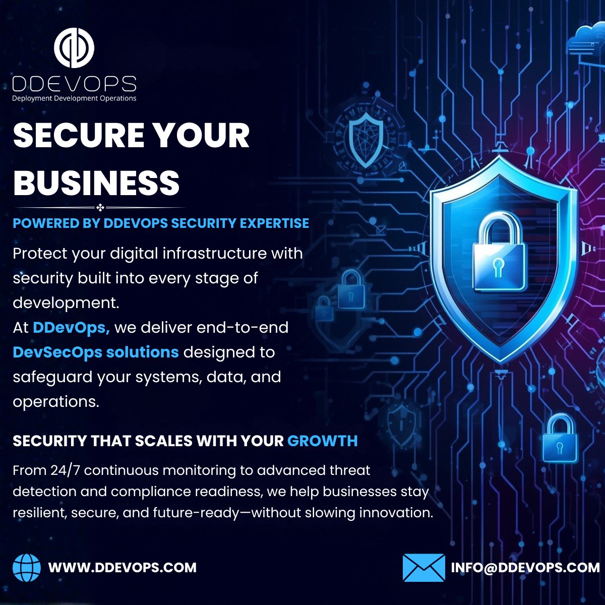 dedicateddevops's tweet photo. SECURE YOUR BUSINESS
With DDevOps — Your Trusted Security Partner

Protect your digital infrastructure with security built into every stage of development.
Contact Us: info@ddevops.com
#ITCompany #DDevOps #CloudComputing #TechTwitter https://t.co/B6G8knANsF