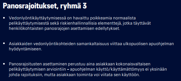 Aiemmin piti olla vain botteja käyttävät joita rajoitetaan, mutta nyt nämä ovatkin vain yksi ryhmä neljästä.