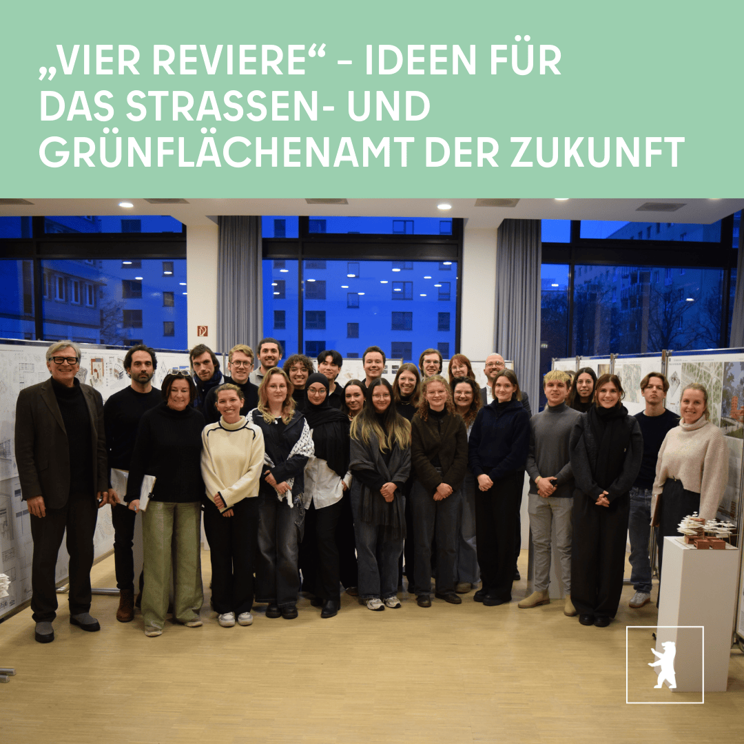 BA_Mitte_Berlin's tweet photo. Ausstellung „Vier ReViere“ zeigt Pläne und Modelle der Zukunft für vier SGA-Revierstandorte von 22 Studierenden der Architektur der TU Darmstadt. 💚🌳

🗓️  bis 23.02.2026
📍  Berolina Galerie, Rathaus Mitte

Alle Infos ➡️  https://t.co/nXzBMQqW2m https://t.co/o0T38hgg1e