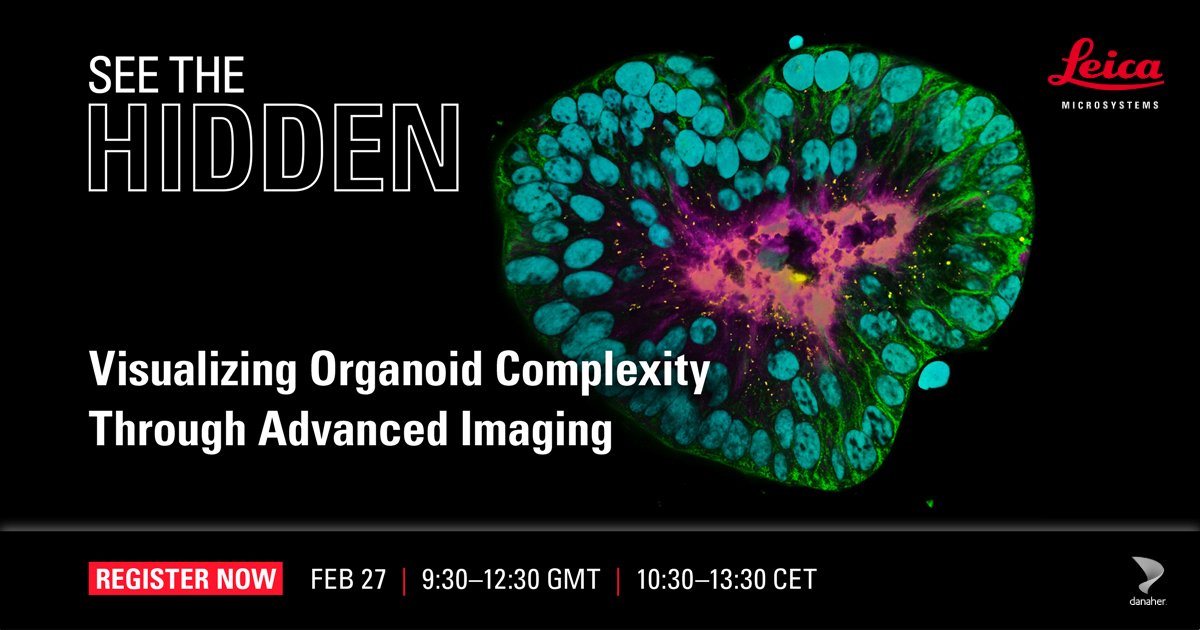 LeicaMicro's tweet image. 🚀 Spoiler alert: something new is coming! Join our See the Hidden hybrid event with @MicronOxford to explore new imaging tools for #Organoid research, including the next generation of #LightSheet #Microscopy 📅 Feb 27 | 09:30 GMT🔗 Register fcld.ly/5h6kf91