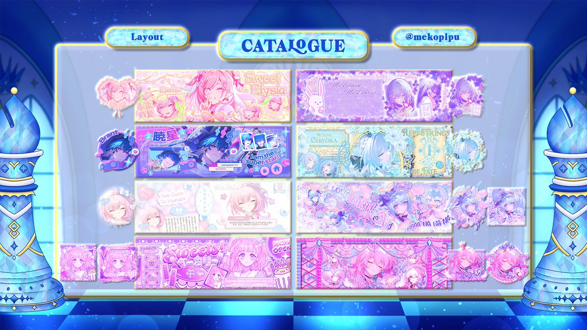 mekopipu's tweet image. All interactions are appreciated 🩵

𝐎𝐩𝐞𝐧 — match request for opponents to play against ♔

Hai semua, meko open request ALL catalogue ya 🩵 Bisa order/book slot dulu lewat DM. Only taking 15 slots iap!

Scroll for more info. 

♖ ht. #zonauang #zonaBA #zonajajan