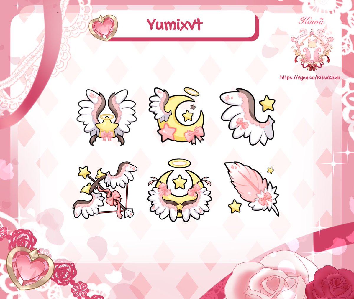 Badges commission for the cute <a href="/yumixvt/">YUMI! 🤍🫧 | GerVTuber ✨| @SUBATHON 29.12 🥀</a> 🌹
Thank you so much for your commission🍰❣️

#vgen #VGenComm