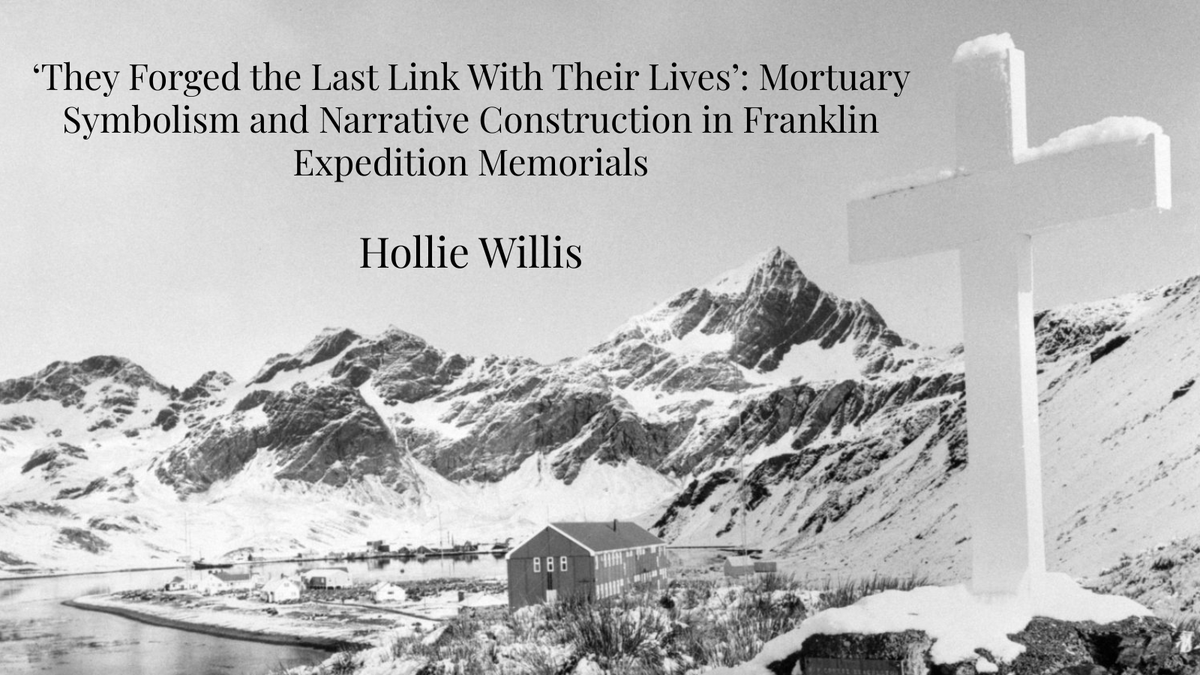 With less than 2 weeks to go before the Symbols of Mortality Conference opens its doors, speaker announcements will be coming thick and fast. I am delighted, therefore, to introduce Hollie Willis, who will be sharing her research on the Franklin expedition memorials....