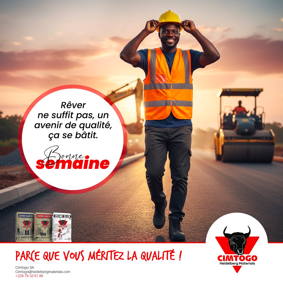 Rêver ne suffit pas ...

#CIMTOGO #Togo #Lomé #macon #construction #Batiment #Qualité #Certification #Excellence #standardsinternationaux
