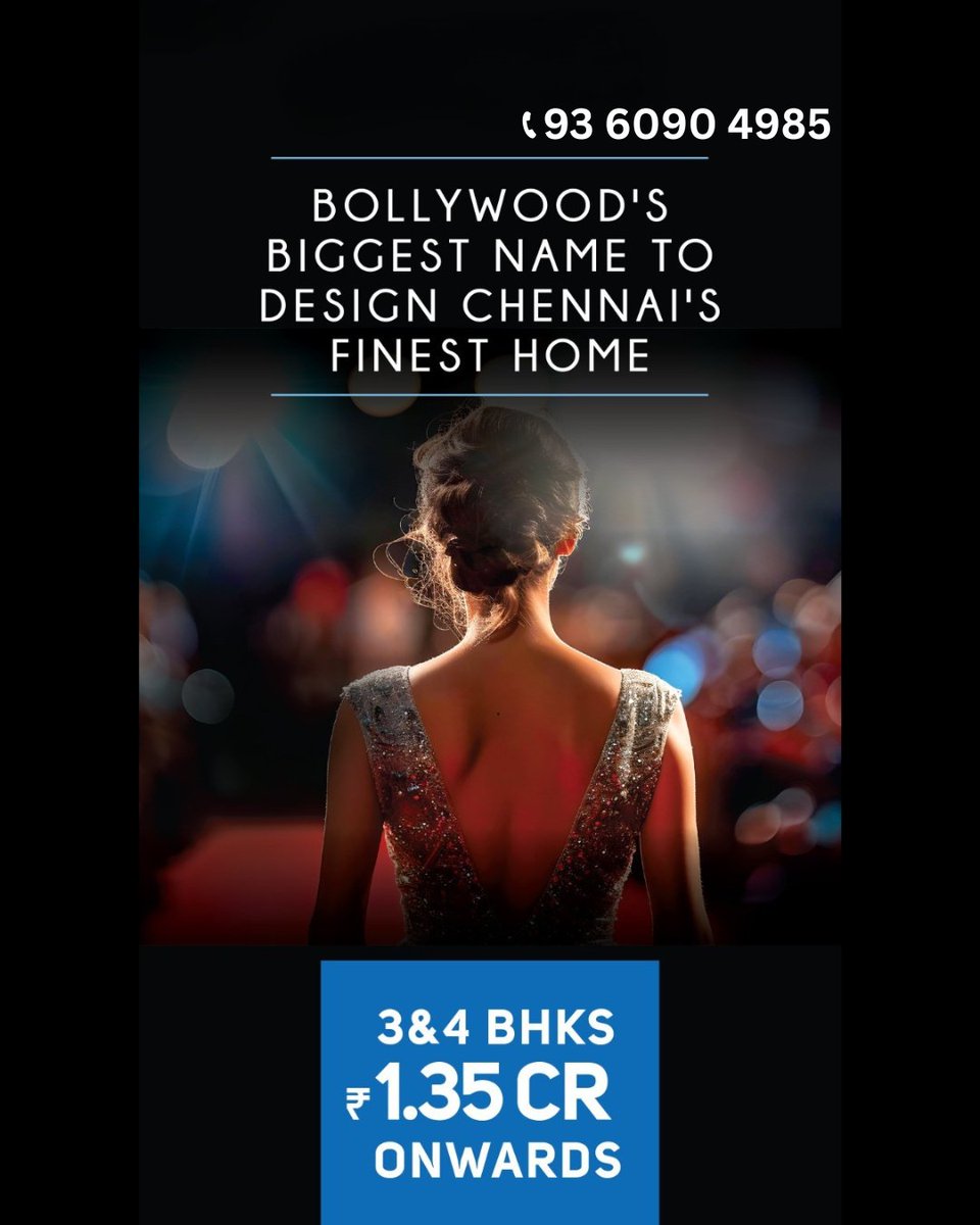 gobroker_tweets's tweet image. Live in a home designed like a celebrity dream.
Premium 3 &amp;amp; 4 BHK signature residences
Starting from ₹1.35 Cr onwards
Prime location with elite connectivity
Last few units available – book now!
Call: 93 6090 4985
#gobroker #trendingnow #chennaiapartment #2bhkapartments