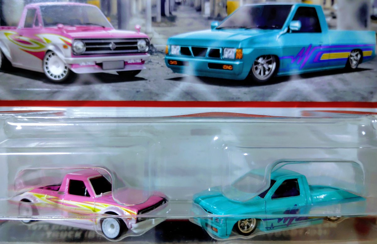 ホットウィール 2パック ·1975 DATSAN SUNNY TRUCK ·CUSTOM 93 NISSAN