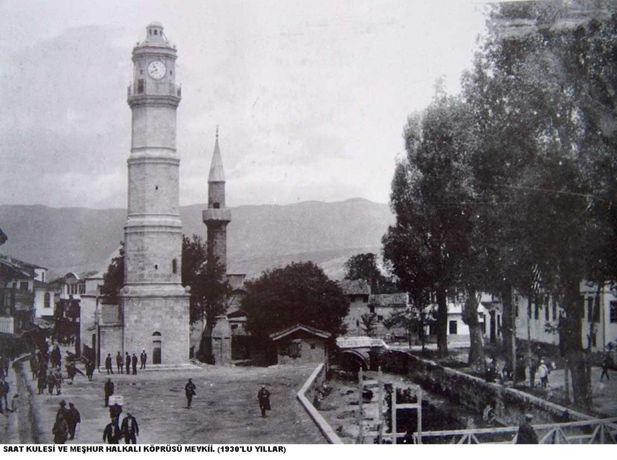 Tokat Saat Kulesi ve Halkalı Köprüsü mevkii, 1930'lar